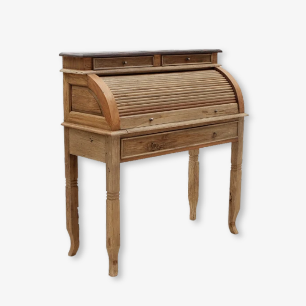 Teakholz Sekretär Natur 100x106x41cm Massiv