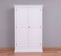 Landhaus Schrank Weiß 125x200x51 cm Kiefernholz massiv