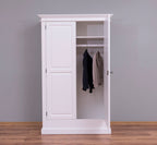 Landhaus Schrank Weiß 125x200x51 cm Kiefernholz massiv