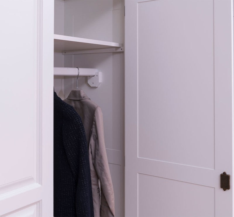Landhaus Schrank Weiß 125x200x51 cm Kiefernholz massiv
