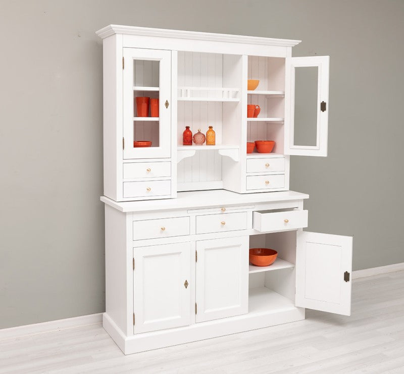 Landhausmöbel Büffet Weiß 138x197x50  cm Kiefernholz massiv