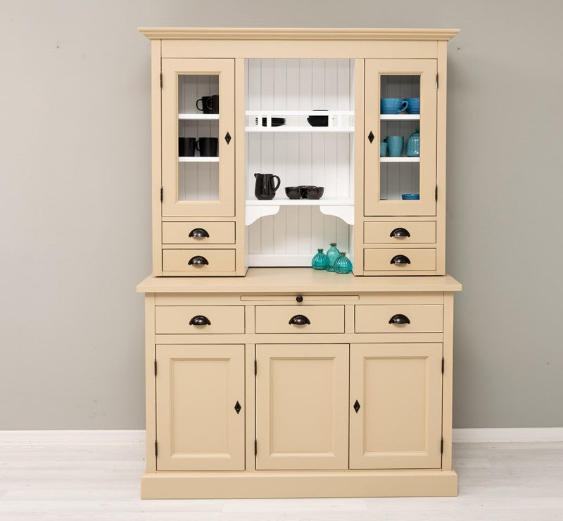 Landhausmöbel Büffet Sandbeige 138x197x50 cm Kiefernholz massiv