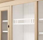 Landhausmöbel Büffet Sandbeige 138x197x50 cm Kiefernholz massiv