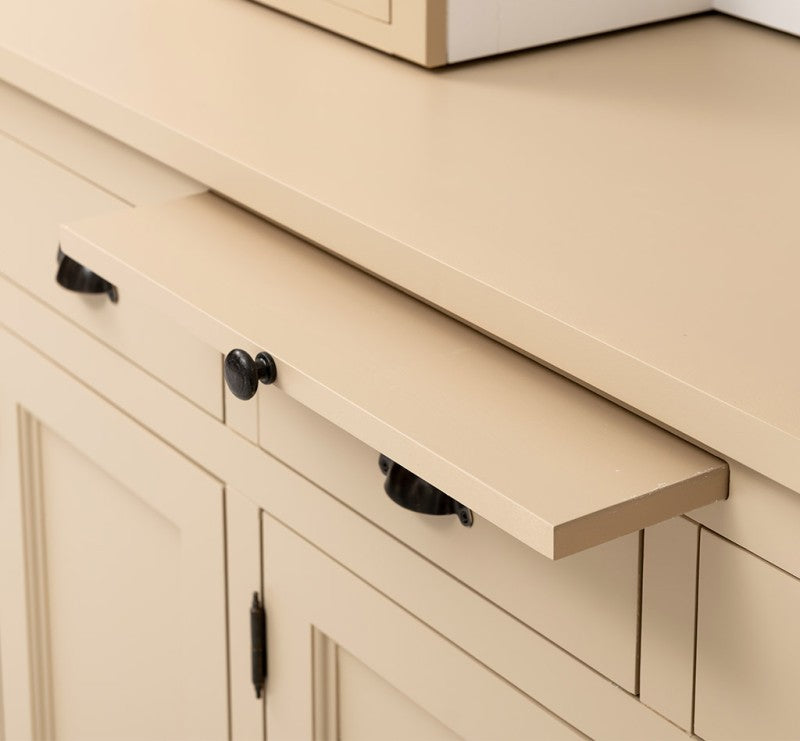 Landhausmöbel Büffet Sandbeige 138x197x50 cm Kiefernholz massiv