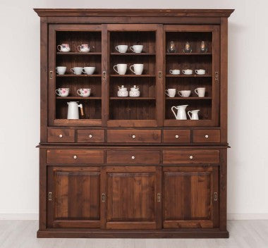 Büffet Kolonialstil Braun 199x225x48 cm Kiefernholz massiv
