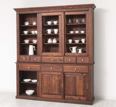 Büffet Kolonialstil Braun 199x225x48 cm Kiefernholz massiv