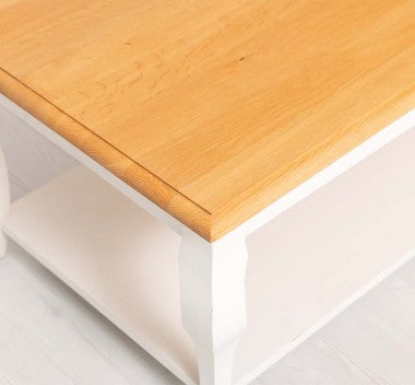 Couchtisch 120x45x60 cm Kiefernholz Eichenholz massiv