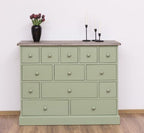 Landhausmöbel Sideboard Salbei Grün 120x95x48 cm Kiefernholz massiv