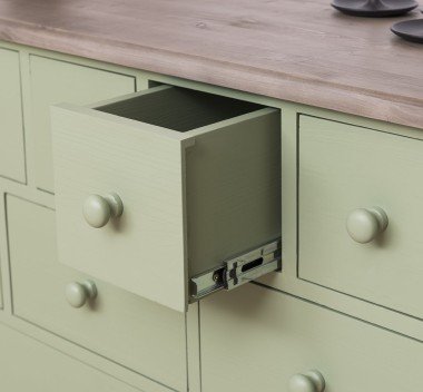 Landhausmöbel Sideboard Salbei Grün 120x95x48 cm Kiefernholz massiv