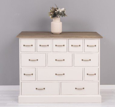Sideboard mit 13 Schubladen 120x95x48 cm Kiefernholz massiv