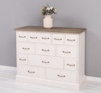 Sideboard mit 13 Schubladen 120x95x48 cm Kiefernholz massiv