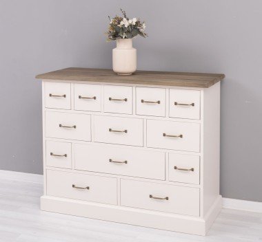 Sideboard mit 13 Schubladen 120x95x48 cm Kiefernholz massiv