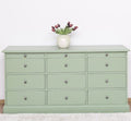 Landhausmöbel Sideboard Salbei grüm 158x79x48 cm  Kiefernholz massiv