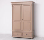Landhaus Kleiderschrank Sand Beige 128x206x62 cm Kiefernholz massiv