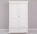 Landhaus Schrank Weiß 128x206x62 cm Kiefernholz massiv