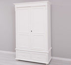 Landhaus Schrank Weiß 128x206x62 cm Kiefernholz massiv