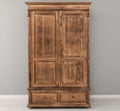 Schrank Kleiderschrank 128x206x62 cm Kiefernholz massiv