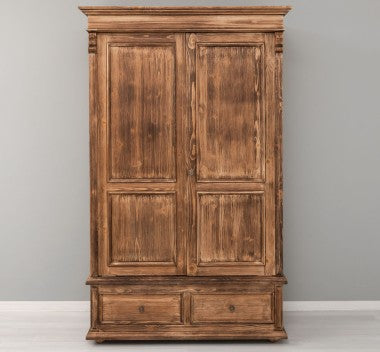 Schrank Kleiderschrank 128x206x62 cm Kiefernholz massiv