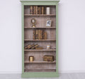 Landhaus Bücherregal Salbei Grün 110x210x39 cm Kiefernholz massiv
