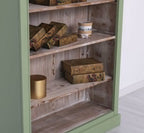 Landhausstil Bücherregal Vitrine 300x228x50 cm Kiefernholz massiv