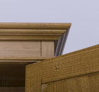 Landhaus Schrank Kleiderschrank Natur 121x197x59 cm Kiefernholz massiv