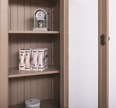 Landhausmöbel Regal Sand Beige 110x210x39 cm Kiefernholz massiv