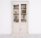 Landhaus Schrank Regal Vitrine 110x210x39 cm Kiefernholz massiv