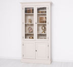 Landhaus Schrank Regal Vitrine 110x210x39 cm Kiefernholz massiv