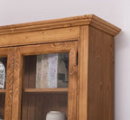 Schrank Regal Vitrine 110x210x39 cm Kiefernholz massiv