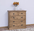 Kommode mit 5 Schubladen 100x100x50 cm Kiefernholz massiv