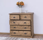 Kommode mit 5 Schubladen 100x100x50 cm Kiefernholz massiv