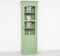 Landhaus Vitrine Salbei Grün 75x220x40 cm Kiefernholz massiv