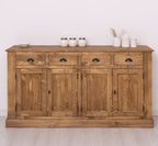 Sideboard Natur Landhausmöbel Kiefernholz Massiv 173x93x47 cm
