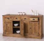 Sideboard Natur Landhausmöbel Kiefernholz Massiv 173x93x47 cm