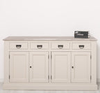 Sideboard Creme Landhausmöbel Kiefernholz Massiv 173x93x47 cm