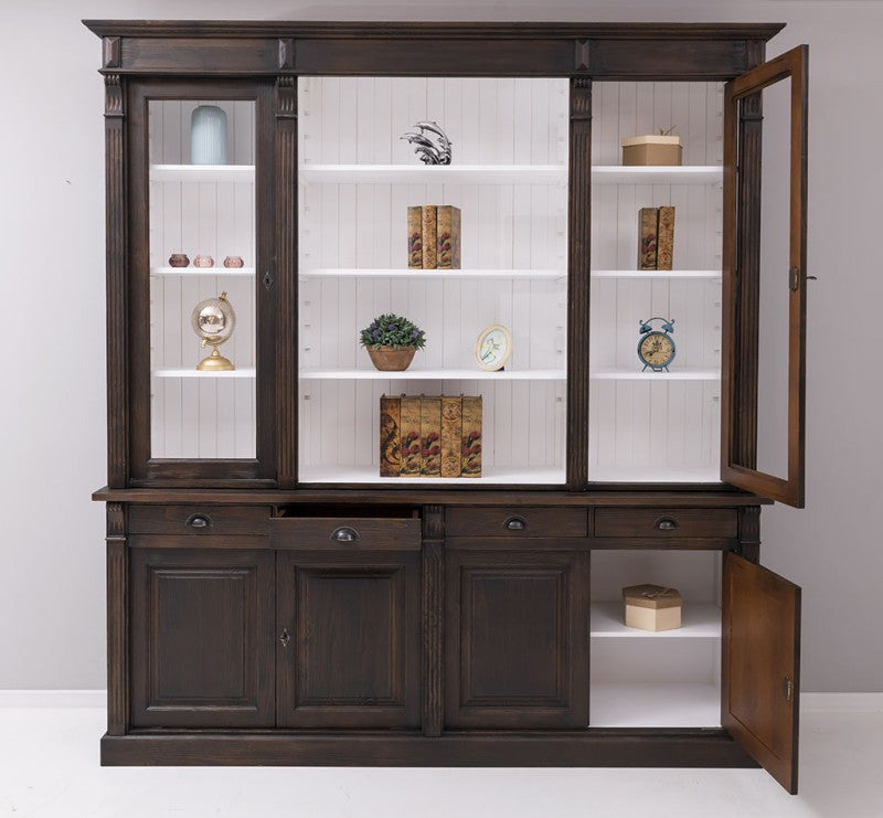 Landhaus Büffet Braun 223x240x51 cm Kiefernholz massiv