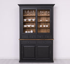 Büffet Schwarz 142x225x48 cm Kiefernholz massiv
