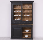 Büffet Schwarz 142x225x48 cm Kiefernholz massiv