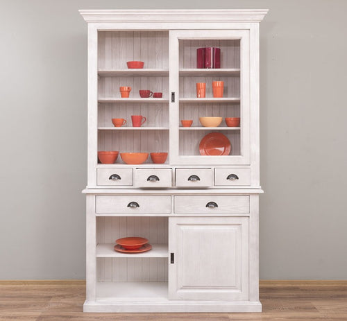Büffet Weiß 142x225x48 cm Kiefernholz massiv
