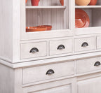 Büffet Weiß 142x225x48 cm Kiefernholz massiv