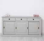 Sideboard Grau Landhausmöbel Kiefernholz Massiv 192x91x48 cm