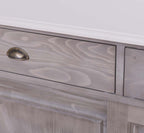 Sideboard Perlgrau Landhausmöbel Kiefernholz Massiv 192x91x48 cm