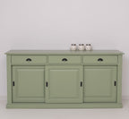 Sideboard Hellgrün Landhausmöbel Kiefernholz Massiv 192x91x48 cm