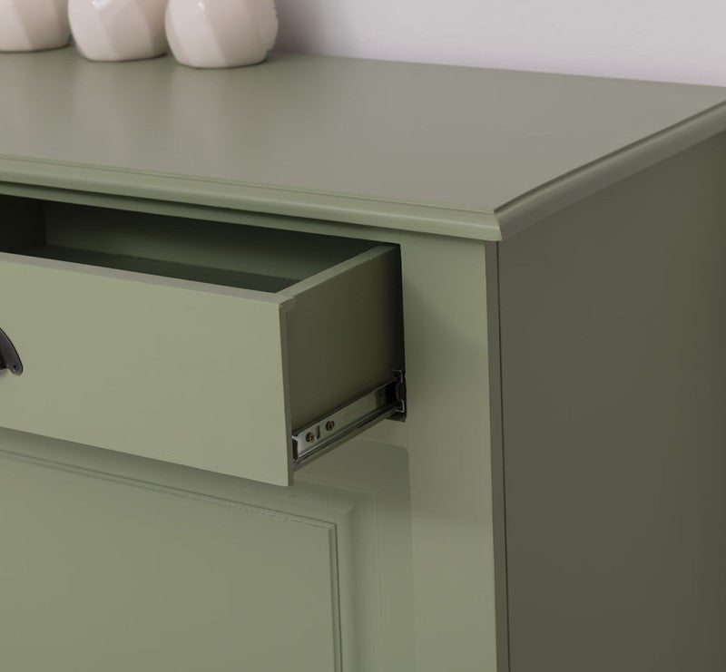 Sideboard Hellgrün Landhausmöbel Kiefernholz Massiv 192x91x48 cm