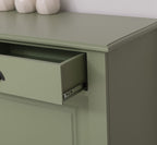 Sideboard Hellgrün Landhausmöbel Kiefernholz Massiv 192x91x48 cm