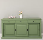Sideboard Grün Landhausmöbel Kiefernholz Massiv 192x91x48 cm
