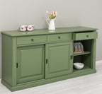 Sideboard Grün Landhausmöbel Kiefernholz Massiv 192x91x48 cm