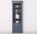 Bücherregal blau Landhausmöbel Kiefernholz Massiv 71x197x39 cm
