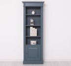 Bücherregal blau Landhausmöbel Kiefernholz Massiv 71x197x39 cm