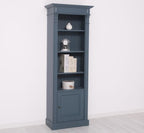 Bücherregal blau Landhausmöbel Kiefernholz Massiv 71x197x39 cm